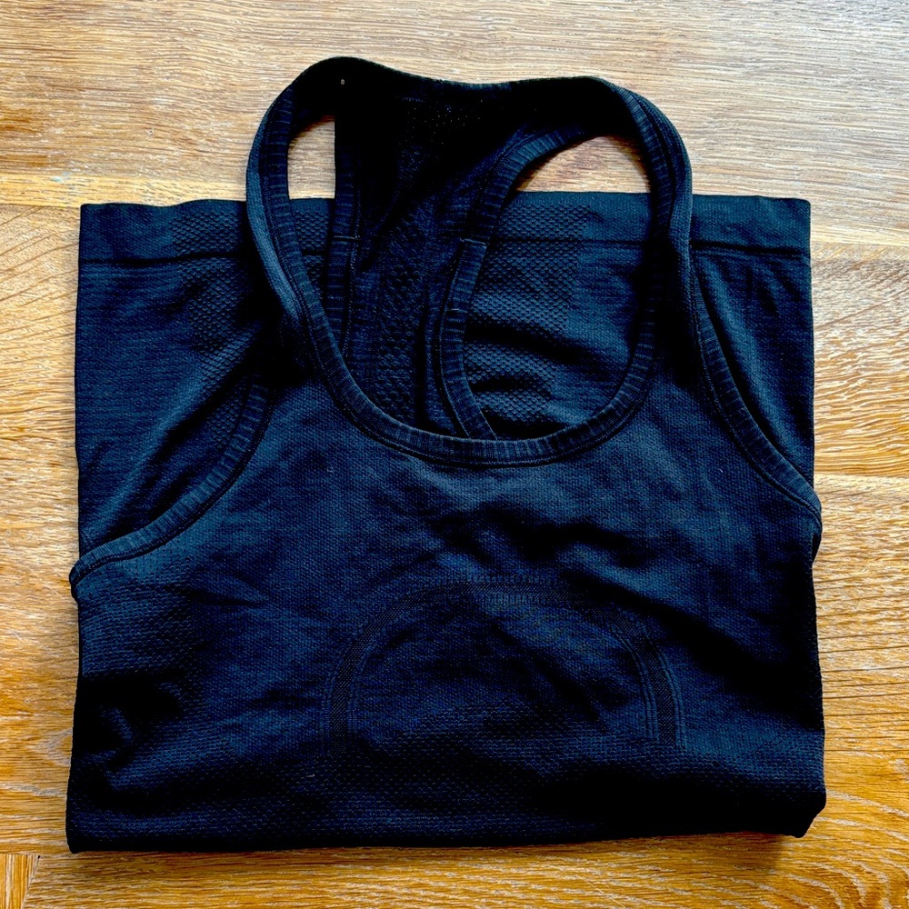 Lululemon Black Racerback Tank Top - regular length